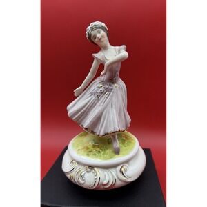 Vintage Schmid Ballerina Music Box Japan Hand Painted 7.5"